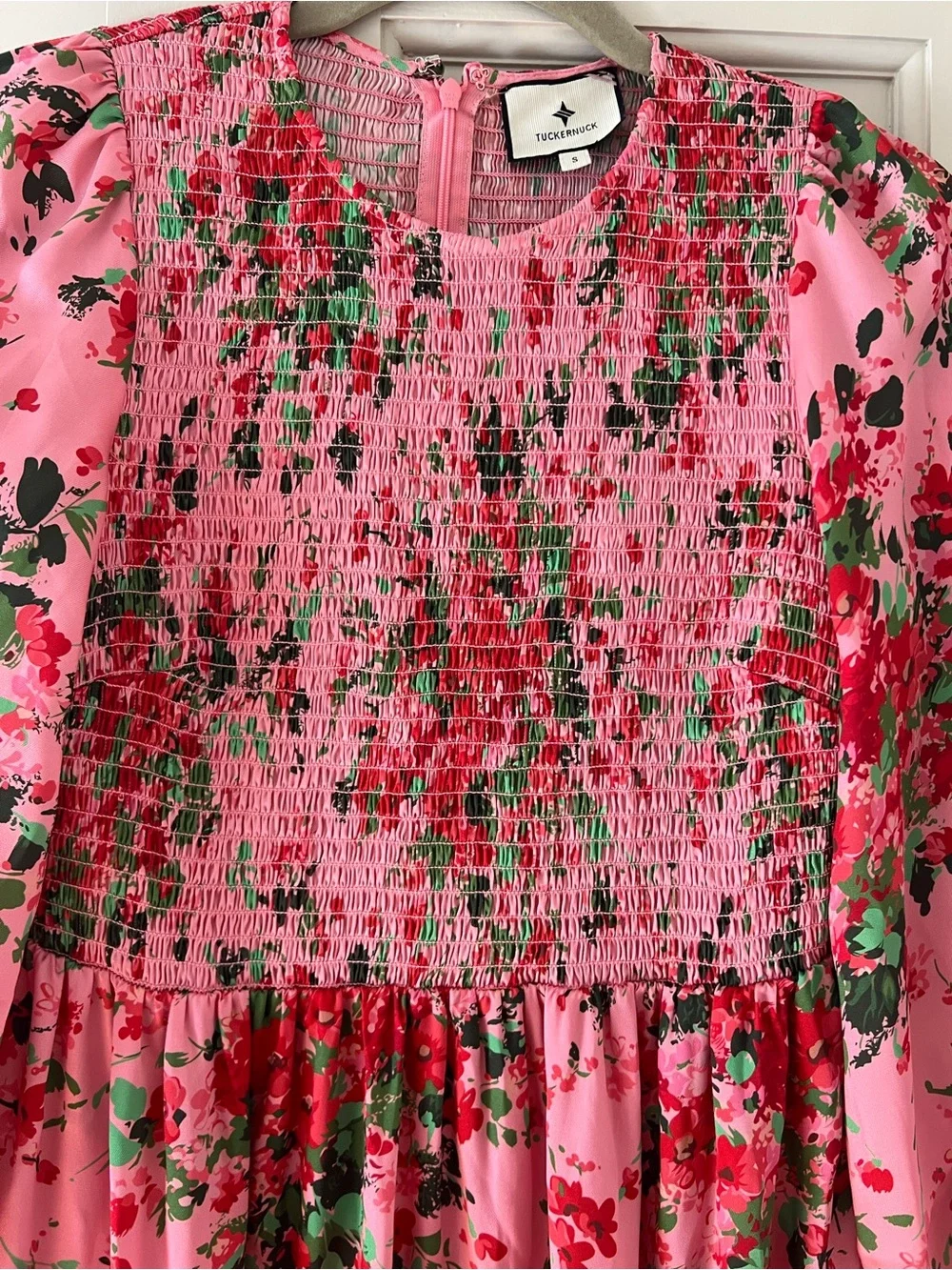 Tuckernuck Pink Peony Meadows Libby Long Sleeve Maxi Dress - Picture 4 of 5